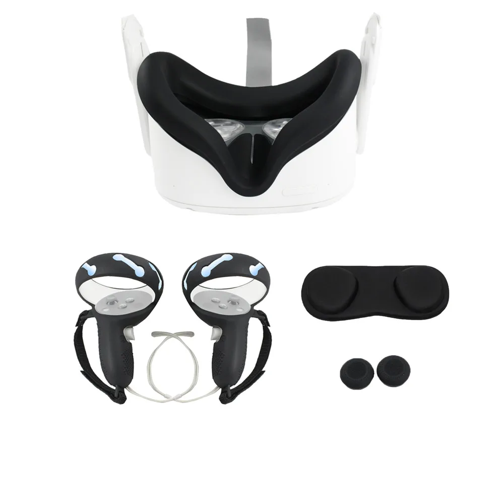 For Oculus Quest2 VR Handle All-inclusive Protective Sleeve Breathable Cover Face Pads Mask Lens Protect Cover for Oculus Quest2
For Oculus Quest2 VR Handle All-inclusive Protective Sleeve Breathable Cover Face Pads Mask Lens Protect Cover for Oculus Quest2