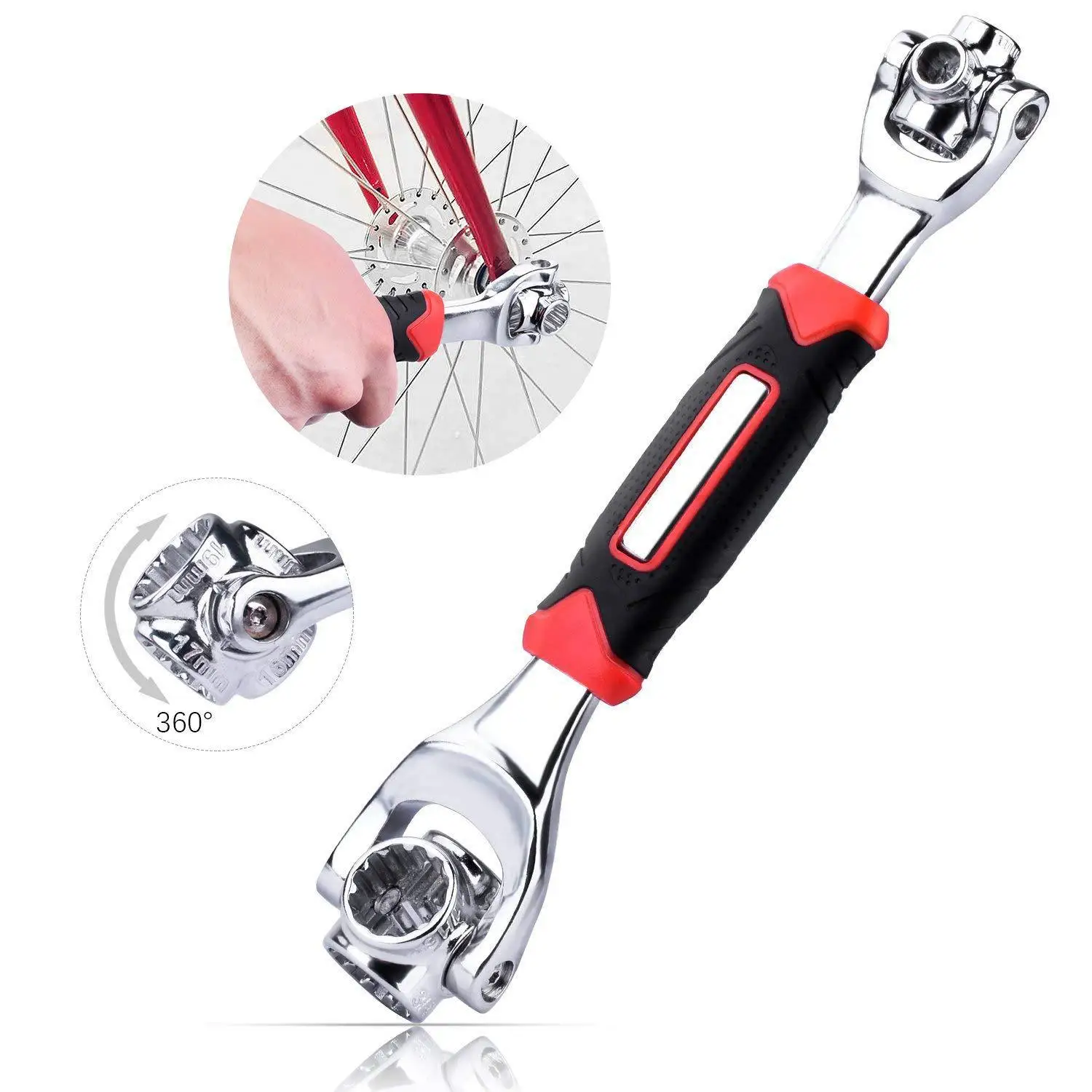 Universal 48-in-1 360-degree Multi-function Socket Wrench Bike Tools Comfortable Ergonomic Design High Torque Tool Wrench Set
Universal 48-in-1 360-degree Multi-function Socket Wrench Bike Tools Comfortable Ergonomic Design High Torque Tool Wrench Set