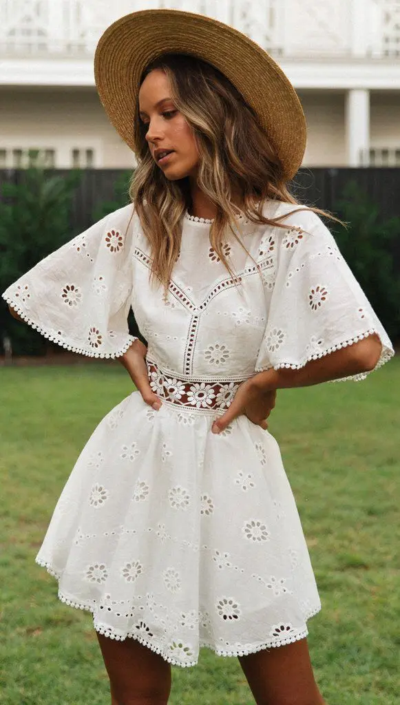 Dresses Woman White Summer Short Sleeve Vestido Hollow Out White Dress Woman Sweet Lace Dress
Dresses Woman White Summer Short Sleeve Vestido Hollow Out White Dress Woman Sweet Lace Dress