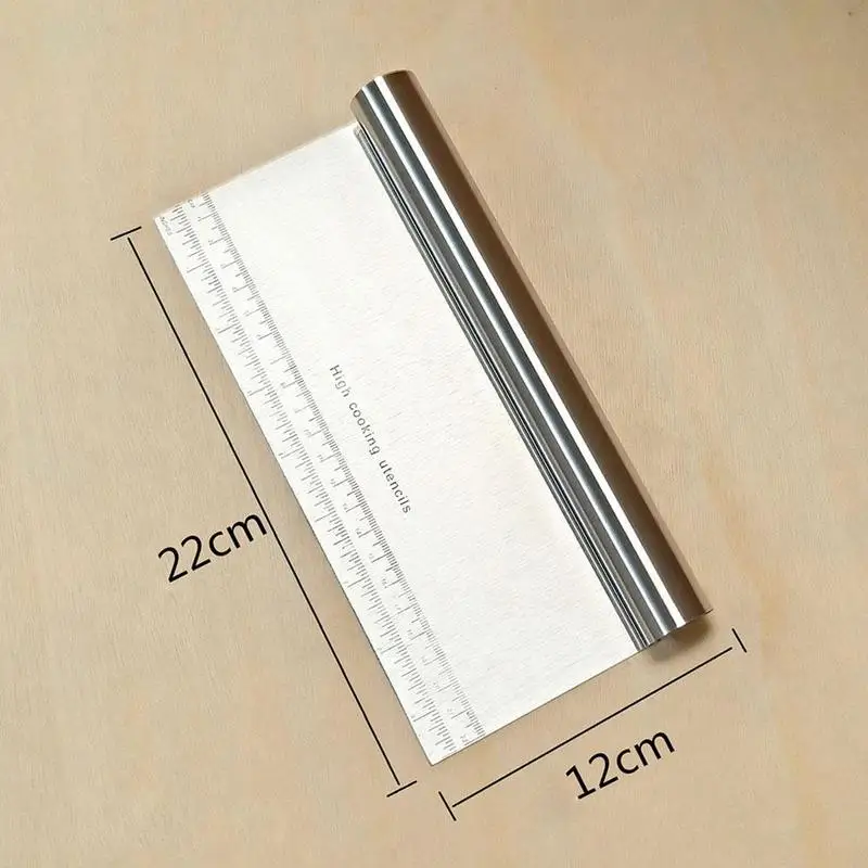 Kitchen Scaled Noodle Knife Baking Tools Restaurant Steel Cutters Dough Scraper Pizza Blade O7Q3
Kitchen Scaled Noodle Knife Baking Tools Restaurant Steel Cutters Dough Scraper Pizza Blade O7Q3
