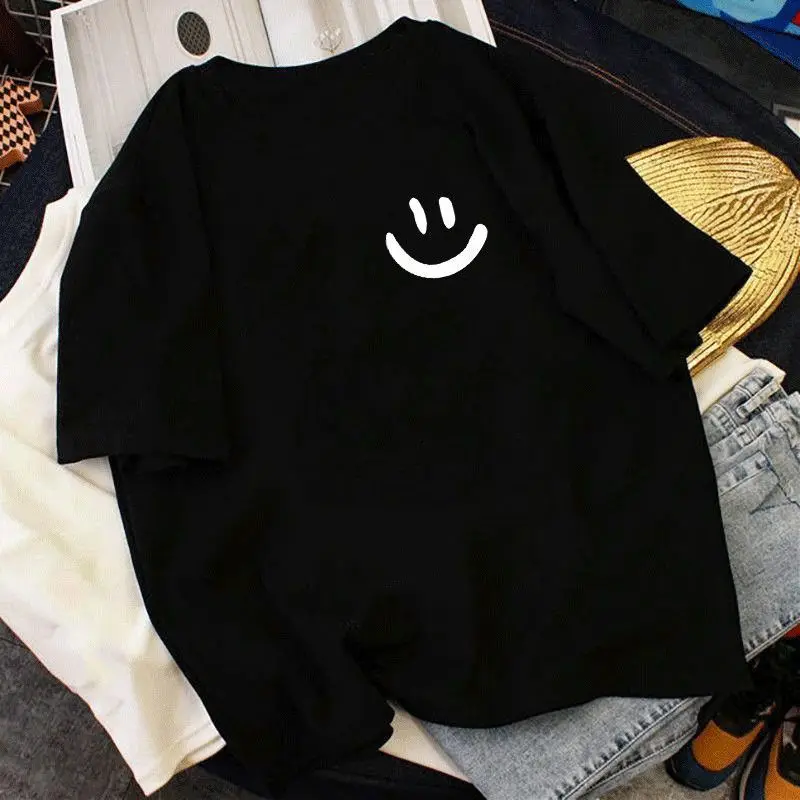 Sweet T-shirt Women Summer 2021 Korean Ins Harajuku Style Loose Student Short Sleeve Shirt Cotton Female Tees Tops
Sweet T-shirt Women Summer 2021 Korean Ins Harajuku Style Loose Student Short Sleeve Shirt Cotton Female Tees Tops