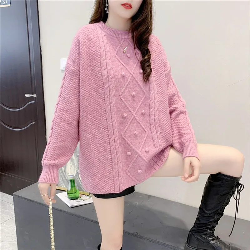 Solid Color Round Neck Sweater Women's 2020 New Autumn Fashion All-match Loose Outer Wear Net Red Knitted Shirt Sweater Women
Solid Color Round Neck Sweater Women's 2020 New Autumn Fashion All-match Loose Outer Wear Net Red Knitted Shirt Sweater Women