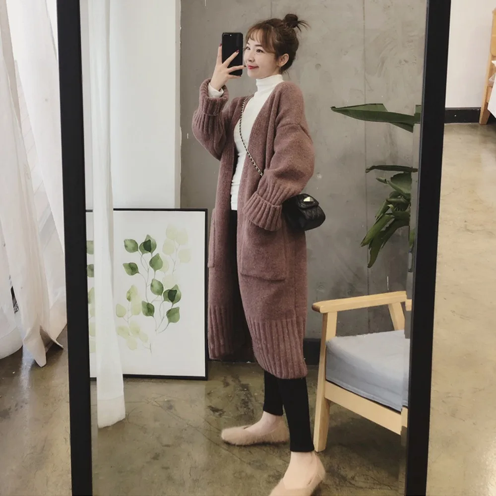Cardigan Sweater Women Fashion Solid Loose Korean Style Knitted Sweater Winter Long Sweater Coat
Cardigan Sweater Women Fashion Solid Loose Korean Style Knitted Sweater Winter Long Sweater Coat
