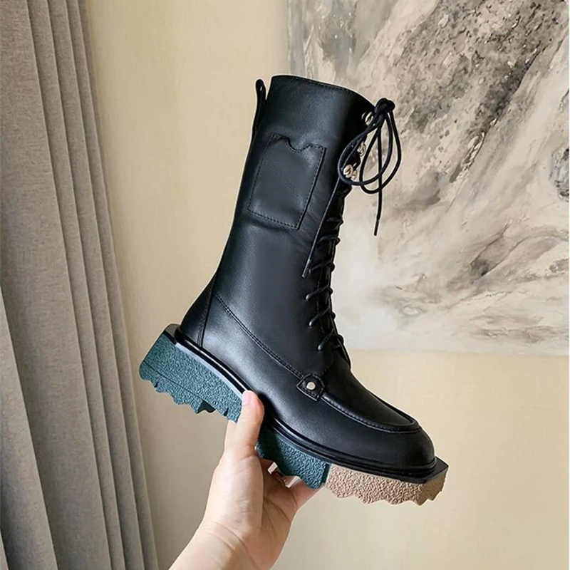 Women Martin Boots Genuine Leather 2021 New Autumn Fashion Women Short Boots British Style Thick-soled Women's Motorcycle Boots
Women Martin Boots Genuine Leather 2021 New Autumn Fashion Women Short Boots British Style Thick-soled Women's Motorcycle Boots