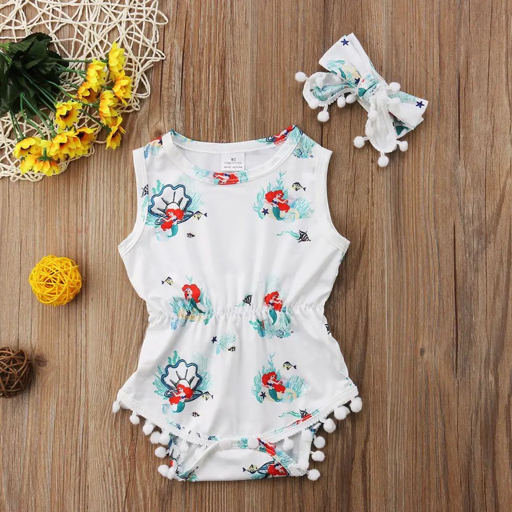 Newborn Baby Girl Clothes Mermaid Tassel Romper Jumpsuit Headband Outfits Set
Newborn Baby Girl Clothes Mermaid Tassel Romper Jumpsuit Headband Outfits Set