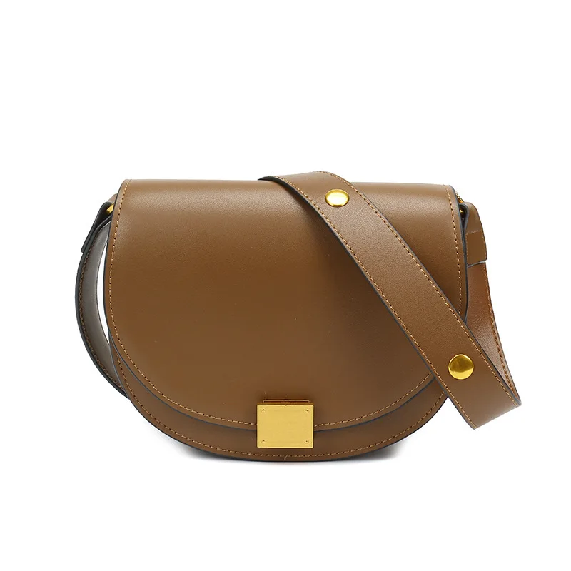 Ins Elegant Brand Design Hard Cow Leather Shoulder Bag for Women Saddle Bag Small Round Shape Cover Crossbody Messenger Bag
Ins Elegant Brand Design Hard Cow Leather Shoulder Bag for Women Saddle Bag Small Round Shape Cover Crossbody Messenger Bag