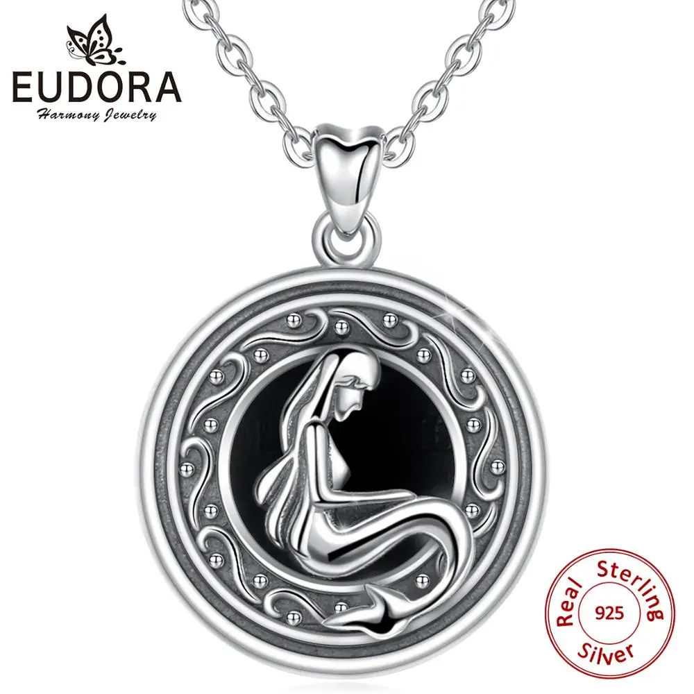 Ожерелье Eudora из серебра 925 пробы с круглым открытым медальоном | Украшения и