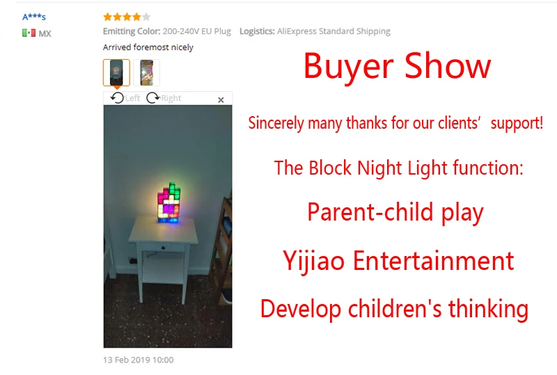DIY Tetris Puzzle Light Stackable LED Desk Lamp Constructible Block Night Light 3D Retro Game Tower Lamp Baby Colorful Brick Toy
DIY Tetris Puzzle Light Stackable LED Desk Lamp Constructible Block Night Light 3D Retro Game Tower Lamp Baby Colorful Brick Toy