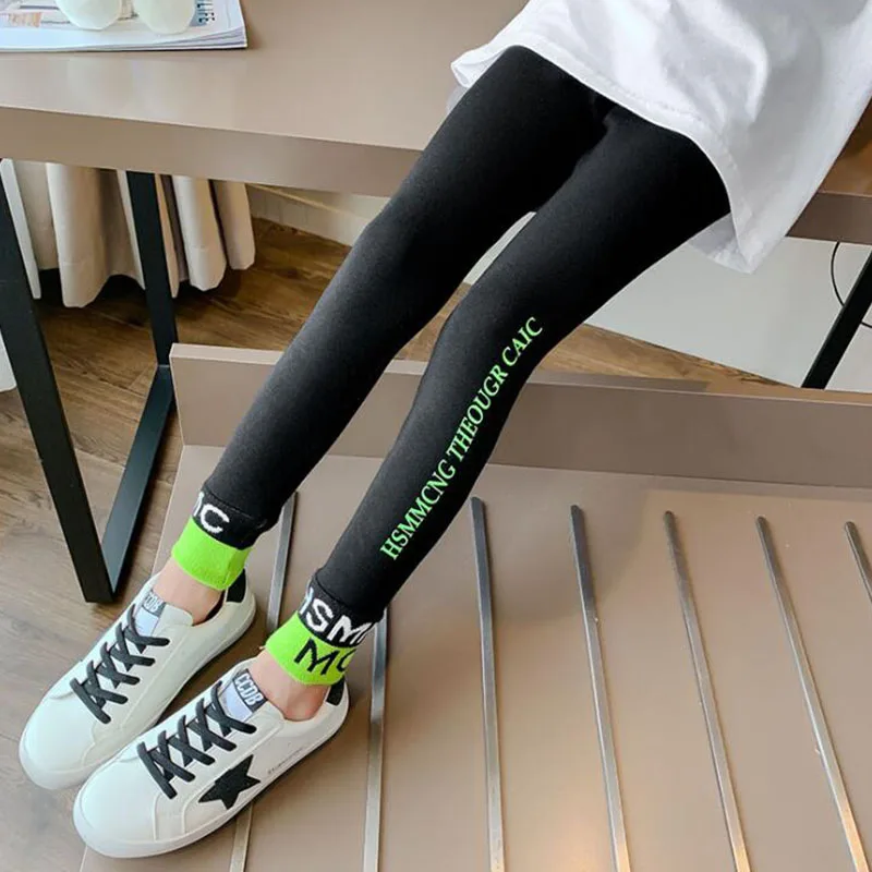 Girls Leggings Kids Spring Autumn Cotton stretch Splicing Letter Leggings Children Skinny Clothing Pants 10 11 12 years Trouser
Girls Leggings Kids Spring Autumn Cotton stretch Splicing Letter Leggings Children Skinny Clothing Pants 10 11 12 years Trouser