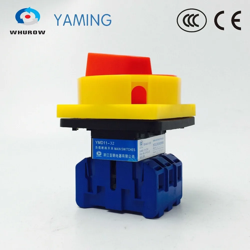 Isolator Switch YMD11-32A Load Break Universal Power Cut Off Rotary ON-OFF 3P Changeover Cam Switches Sliver Contacts
Isolator Switch YMD11-32A Load Break Universal Power Cut Off Rotary ON-OFF 3P Changeover Cam Switches Sliver Contacts