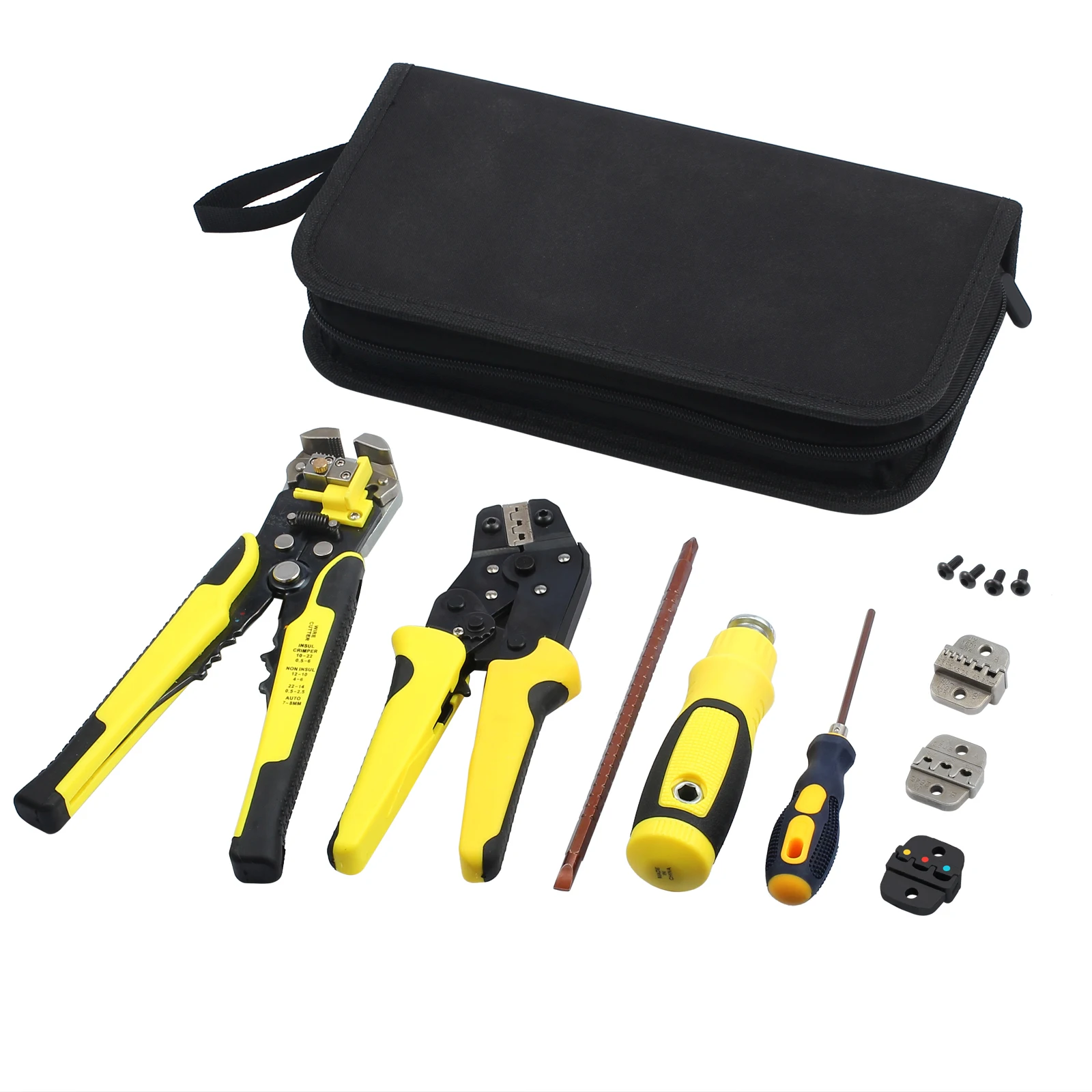 GARLLEN Multifuntion 0.14-6mm Crimper Wire Stripper Plier Tool Kit with Cross Flat Blade Screwdiver for Cable Cutting Stripping 
GARLLEN Multifuntion 0.14-6mm Crimper Wire Stripper Plier Tool Kit with Cross Flat Blade Screwdiver for Cable Cutting Stripping