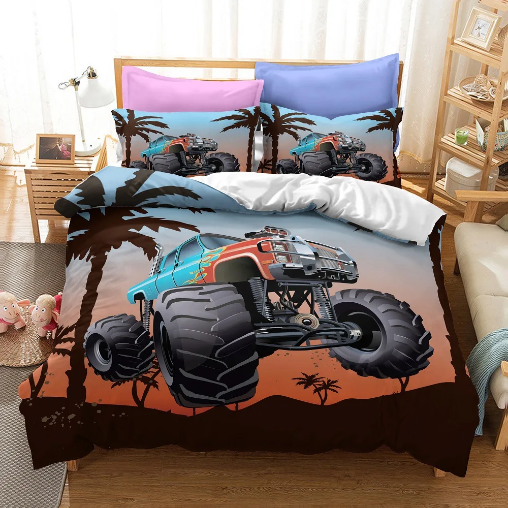 Monster Truck Style Bedding Set Soft Comforter Duvet Cover Bedspreads For Bed Linen Comefortable Quilt With Pillowcase
Monster Truck Style Bedding Set Soft Comforter Duvet Cover Bedspreads For Bed Linen Comefortable Quilt With Pillowcase
