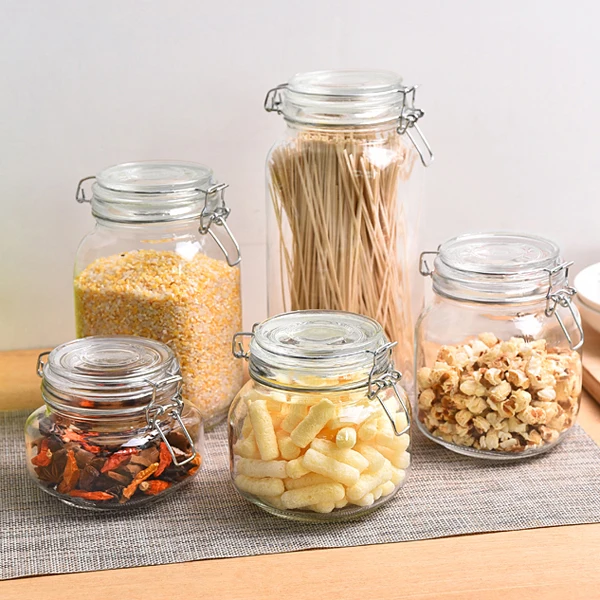 Kitchen Sealed Jar Glass Jar Bottle with Lids Honey Jar Grain Grain Bottle Household Storage Tank glass containers kitchen
Kitchen Sealed Jar Glass Jar Bottle with Lids Honey Jar Grain Grain Bottle Household Storage Tank glass containers kitchen