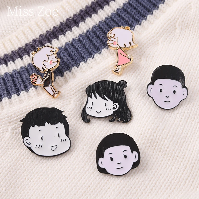 Surprise!Black And White Head Couple Valentine'S Day Gift Enamel Pin A Shy Couple Metal Brooches Badges For Bag Gifts For Lovers
Surprise!Black And White Head Couple Valentine'S Day Gift Enamel Pin A Shy Couple Metal Brooches Badges For Bag Gifts For Lovers