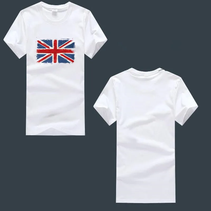 Модная одежда с нашивками Большой Британский флаг термопечать футболка для