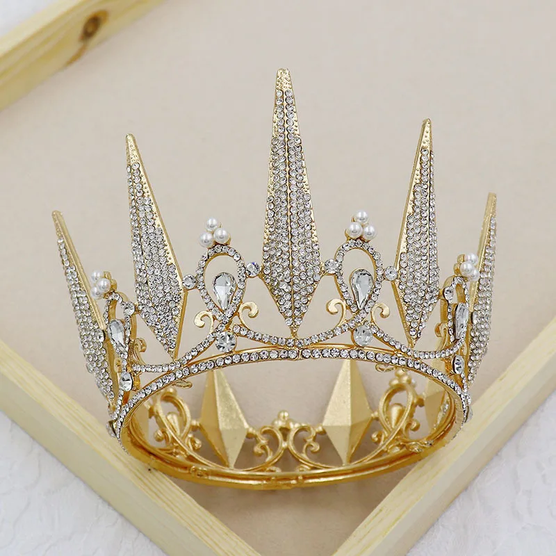 Pearl Round Rhinestone Bridal Tiaras And Crowns Women Crystal Baroque Bride Jewelry Pageant Diadem Wedding Hair Accessories
Pearl Round Rhinestone Bridal Tiaras And Crowns Women Crystal Baroque Bride Jewelry Pageant Diadem Wedding Hair Accessories