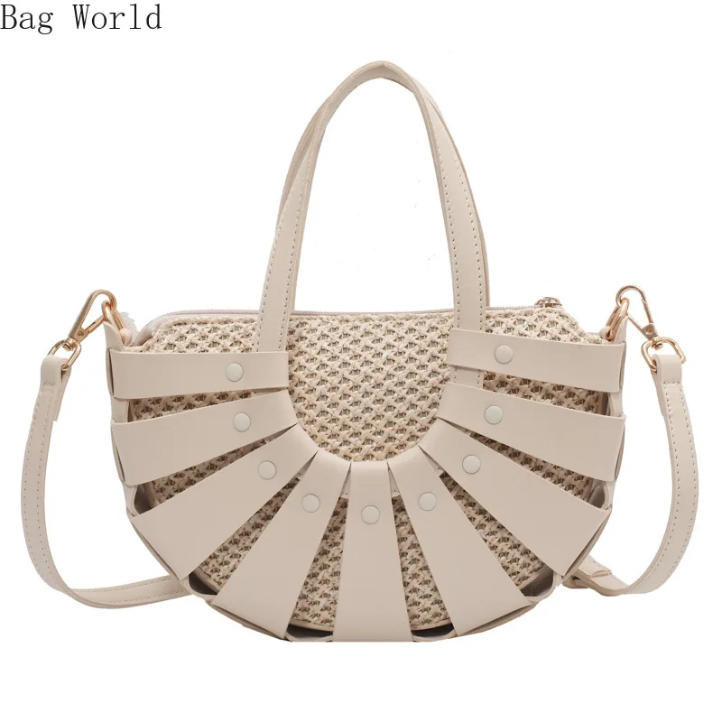 Simple Hollow Semicircle Bag Female 2021 New Trendy Fashion Solid Color Single Shoulder Bag Soft Leather Messenger Bags 
Simple Hollow Semicircle Bag Female 2021 New Trendy Fashion Solid Color Single Shoulder Bag Soft Leather Messenger Bags