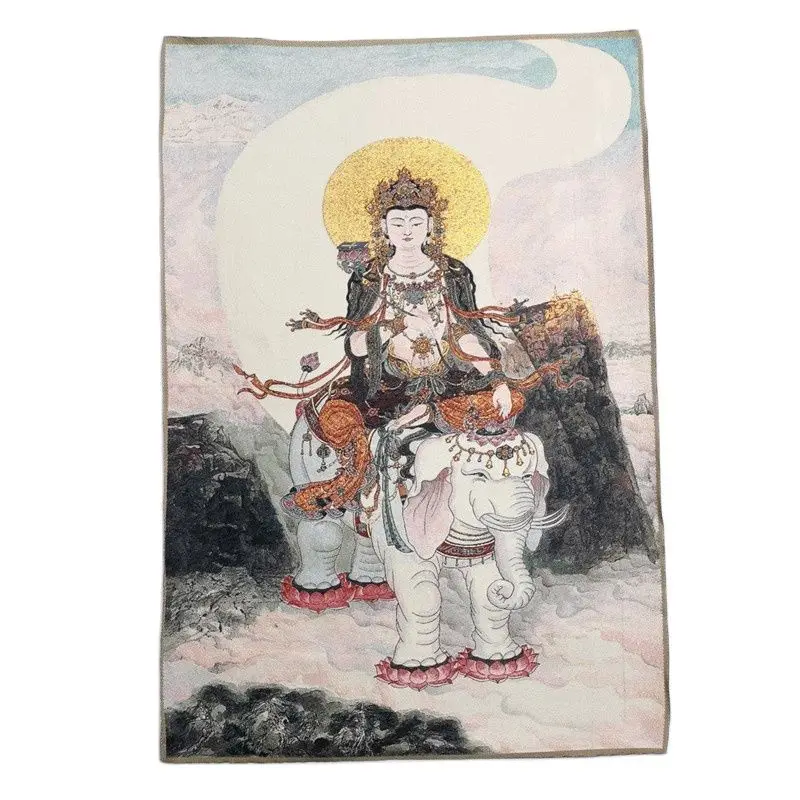 China Old Tibet Silk Thang Ka Like Hanging Painting Fengshui Samantabhadra God Statue Portrait
China Old Tibet Silk Thang Ka Like Hanging Painting Fengshui Samantabhadra God Statue Portrait