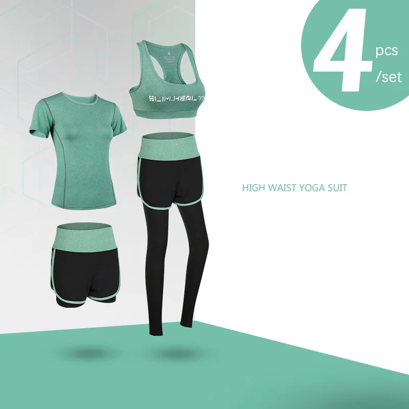 4 Piece Women Yoga Set Quick Drying Workout Top Pant Knit High Stretch Tight Fitness Gym Leggings Set Yoga Top Bra Women Sports
4 Piece Women Yoga Set Quick Drying Workout Top Pant Knit High Stretch Tight Fitness Gym Leggings Set Yoga Top Bra Women Sports
