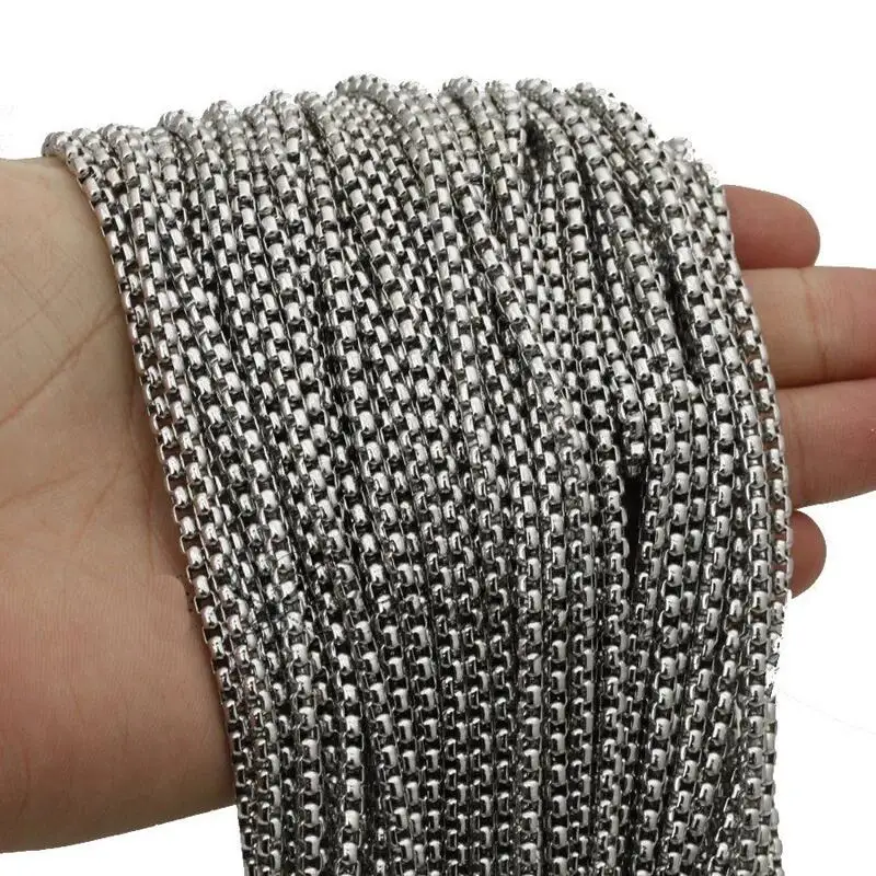 Granny Chic Men Women 2/3mm Silver 316L Stainless Steel Round Box Chain Necklace & Bracelet Wholesale Jewelry 10/20/50/100pcs 
Granny Chic Men Women 2/3mm Silver 316L Stainless Steel Round Box Chain Necklace & Bracelet Wholesale Jewelry 10/20/50/100pcs