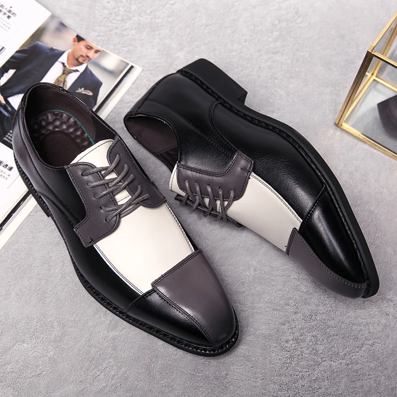 

New Formal Shoes Men Office Italian Luxury Brand Mens Dress Shoes Loafers Classic Coiffeur Wedding Dress Sapato Social Masculino