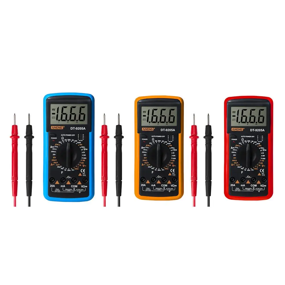 ANENG DT-9205A Digital Voltmeter Current Voltage Meter Resistance Tester Handheld Ammeter Resistance Capacitance Tester
ANENG DT-9205A Digital Voltmeter Current Voltage Meter Resistance Tester Handheld Ammeter Resistance Capacitance Tester