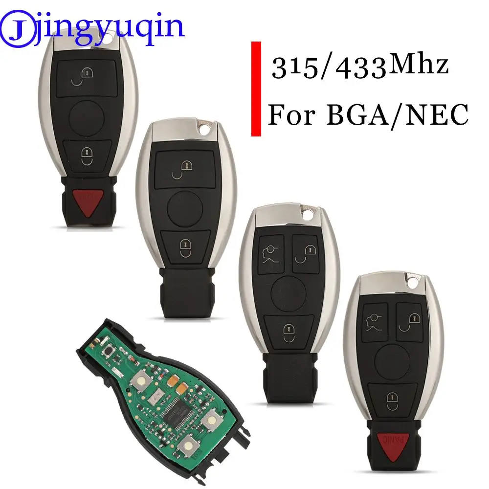 Jingyuqin 2/3/4 кнопки BGA/NEC стильная запасная деталь 315/433 МГц для Mercedes Benz автомобильный