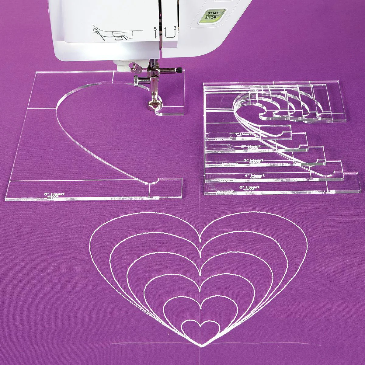 Heart Template Expansion ruler Patchwork Ruler for low shank domestic sewing machine 1 set = 6pcs # QH-6
Heart Template Expansion ruler Patchwork Ruler for low shank domestic sewing machine 1 set = 6pcs # QH-6