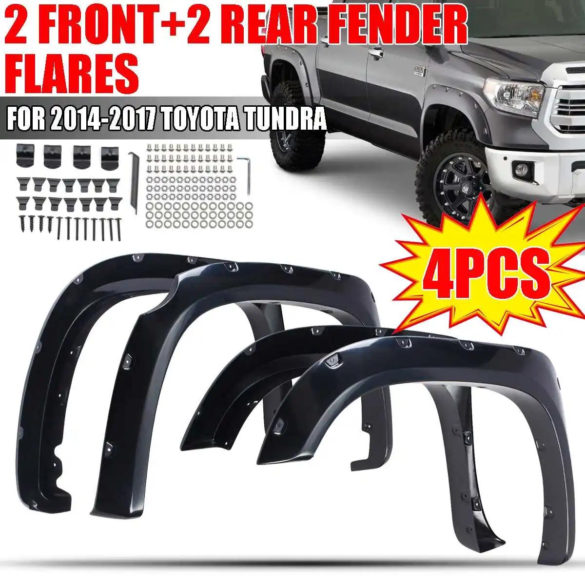 Mudguards Wheel Arch Fender Flares For Toyota Tundra 2014-2017 Splash Guard Mud Flap Black
Mudguards Wheel Arch Fender Flares For Toyota Tundra 2014-2017 Splash Guard Mud Flap Black