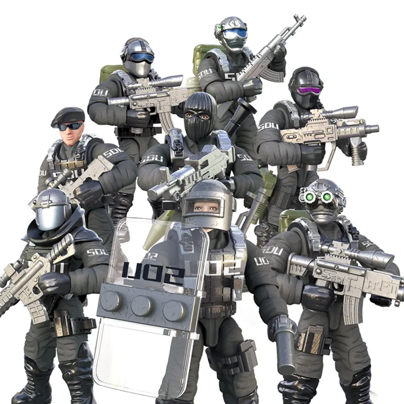 8pcs Military Army Action Figures with Gun Weapon Models Special Force Police Models Boys DIY Buildiing Toys Gift
8pcs Military Army Action Figures with Gun Weapon Models Special Force Police Models Boys DIY Buildiing Toys Gift