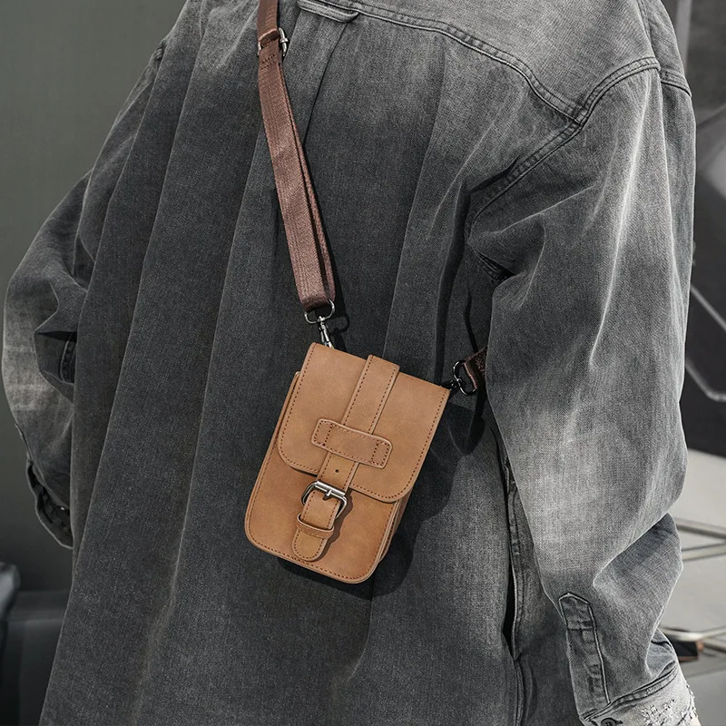 Vintage Mini Mobile Phone Bag Men Shoulder Bag Fashion Men's Crossbody Bag Multi-function Waist Bag Shoulder Messenger Bag Man
Vintage Mini Mobile Phone Bag Men Shoulder Bag Fashion Men's Crossbody Bag Multi-function Waist Bag Shoulder Messenger Bag Man