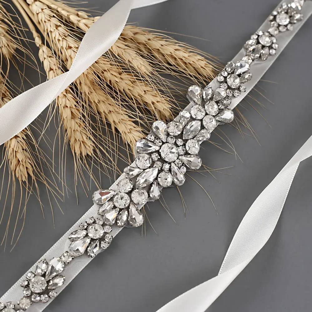 ZMS392 Silver Rhinestone Belt Bridal Dress with Crystal Sash for Dresses Luxury Clear Diamond Applique Belt with Rhinestones
ZMS392 Silver Rhinestone Belt Bridal Dress with Crystal Sash for Dresses Luxury Clear Diamond Applique Belt with Rhinestones