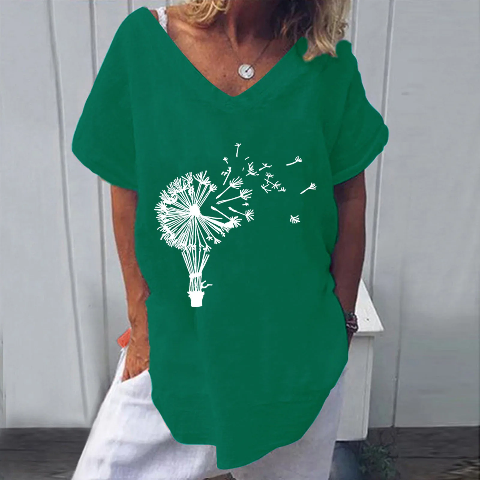 Dandelion 3D Painting Women's T Shirt Summer Pop Short Sleeve Elegant Cotton Linen Vogue Vogue Ladies Tees Streetwear
Dandelion 3D Painting Women's T Shirt Summer Pop Short Sleeve Elegant Cotton Linen Vogue Vogue Ladies Tees Streetwear