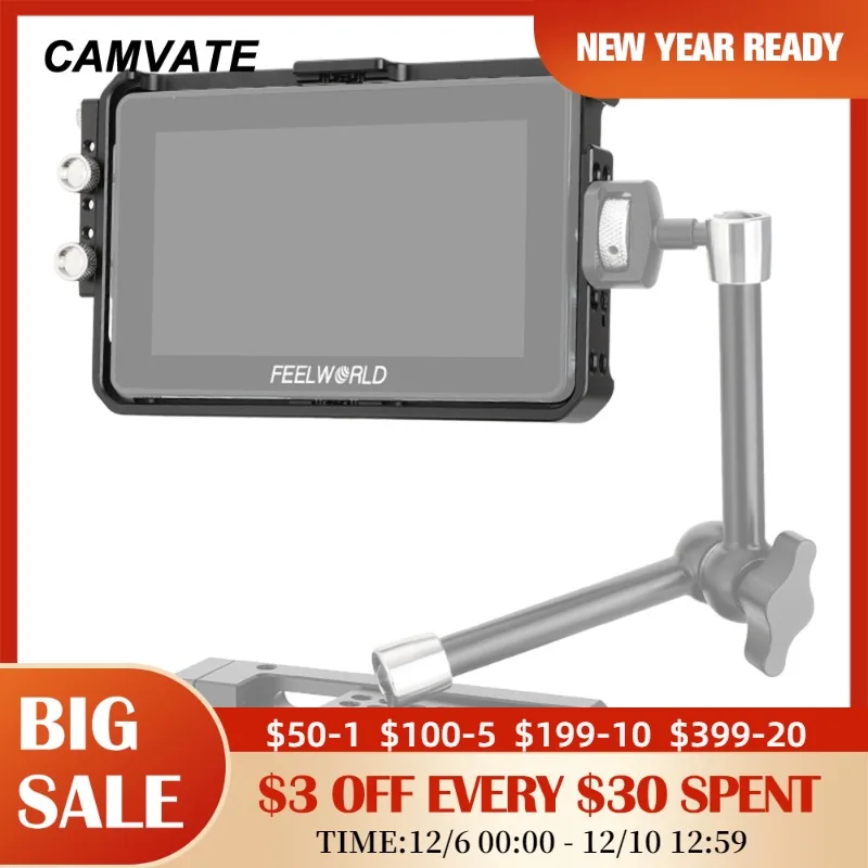 CAMVATE Director's Monitor Cage Bracket With 1/4"-20 Thread Screw Exclusively For FeelWorld F5 Pro/F5 Pro V2 5.5" Mornitors New
CAMVATE Director's Monitor Cage Bracket With 1/4"-20 Thread Screw Exclusively For FeelWorld F5 Pro/F5 Pro V2 5.5" Mornitors New