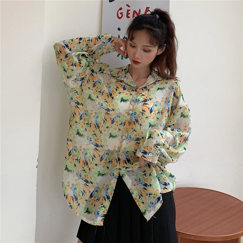 Long Sleeve Summer Chiffon Print Tops Ladies Fashion Brand Perspective Sunscreen Shirts Blusas Mujer De Moda Women's Clothing
Long Sleeve Summer Chiffon Print Tops Ladies Fashion Brand Perspective Sunscreen Shirts Blusas Mujer De Moda Women's Clothing