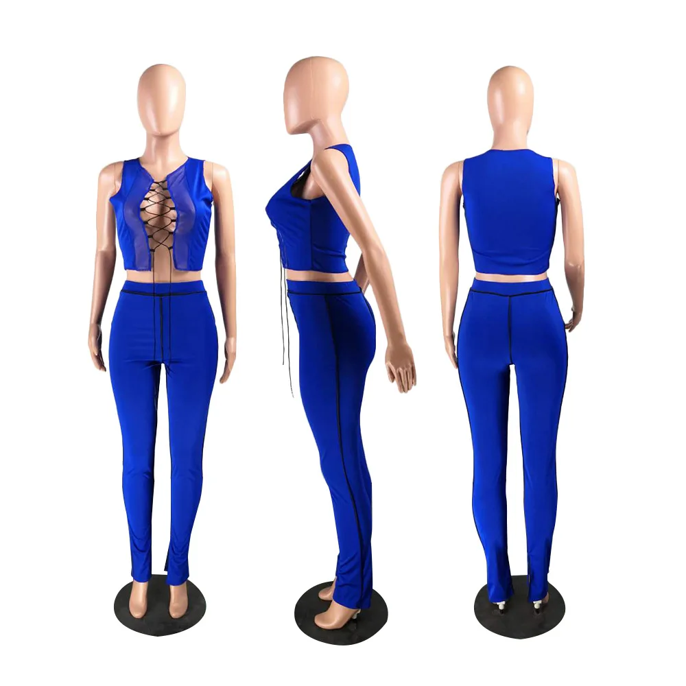 Sexy Hollow Out Mesh See-Through Sleeveless Crops TopsAnd Trousers Women Summer Hot Selling Suits Office Lady Two Piece Set
Sexy Hollow Out Mesh See-Through Sleeveless Crops TopsAnd Trousers Women Summer Hot Selling Suits Office Lady Two Piece Set