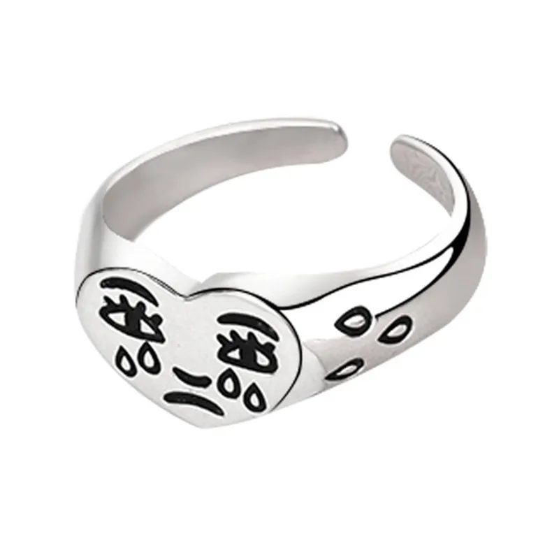 Creative Cry Face Rings for Women New Trendy Female Opening Resizable Ring Jewelry Ladies Party Bar Night Club Punk Ring Gifts
Creative Cry Face Rings for Women New Trendy Female Opening Resizable Ring Jewelry Ladies Party Bar Night Club Punk Ring Gifts