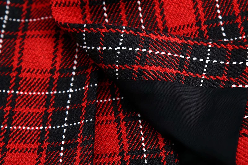 ZXQJ Tweed Women Red Plaid Blazer Jackets 2021 Spring-Autumn Fashion Ladies Elegant Notched Collar Coats Vintage Female Chic
ZXQJ Tweed Women Red Plaid Blazer Jackets 2021 Spring-Autumn Fashion Ladies Elegant Notched Collar Coats Vintage Female Chic