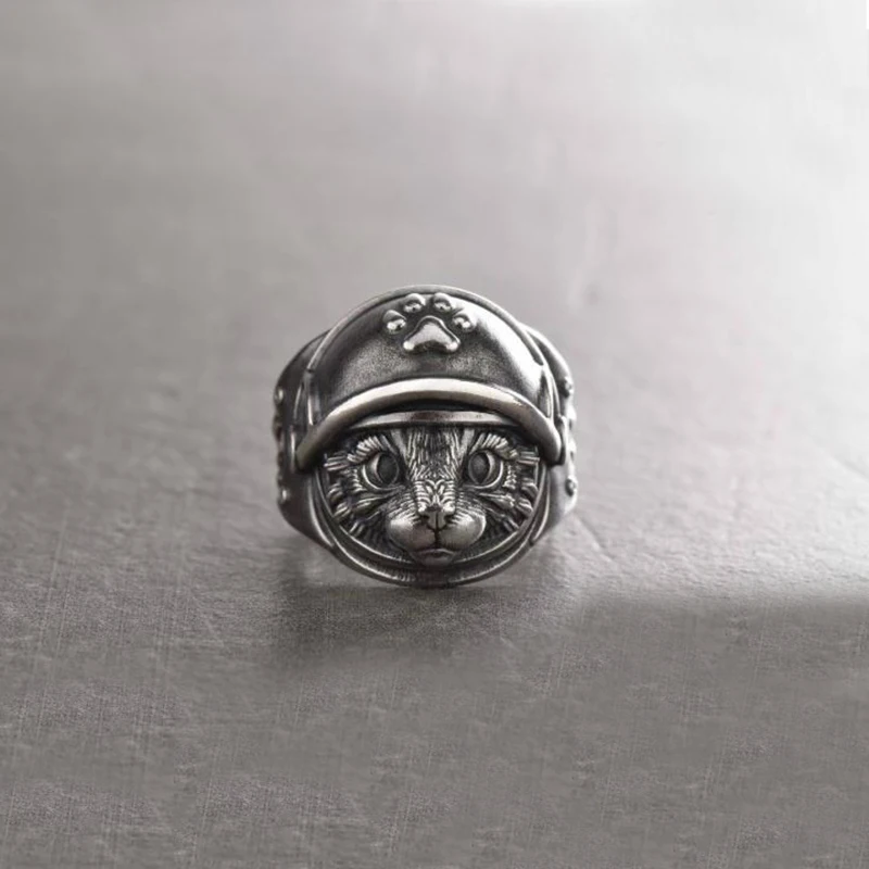 New Retro Cute Animal Cat Ring Valentine's Day Gift Opening Adjusting Silver Ring Personalized Jewelry Accessories
New Retro Cute Animal Cat Ring Valentine's Day Gift Opening Adjusting Silver Ring Personalized Jewelry Accessories