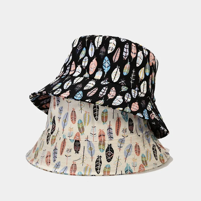Summer Cotton Bucket Hat Feather Printing Men Women Outdoor Hip Hop Foldable Bob Casual Travel Gorros Fisherman Sun Hat ZZ-465
Summer Cotton Bucket Hat Feather Printing Men Women Outdoor Hip Hop Foldable Bob Casual Travel Gorros Fisherman Sun Hat ZZ-465