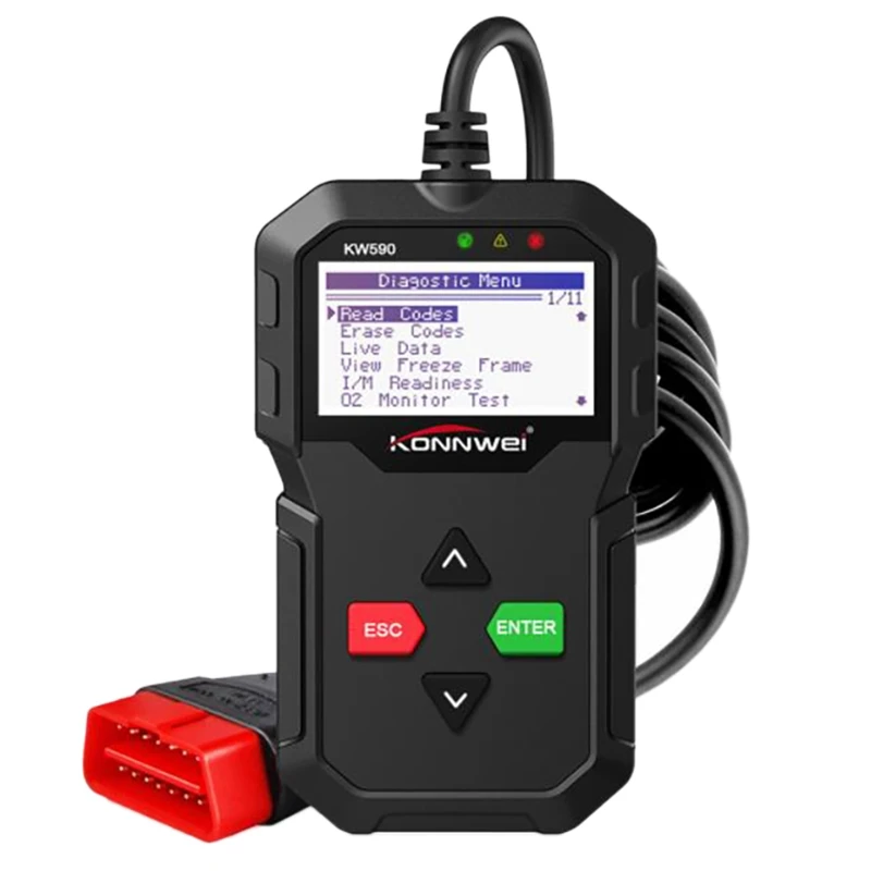 OBD-диагностический инструмент KONNWEI KW590, автомобильный считыватель кодов, автомобильный OBD2-сканер с поддержкой нескольких брендов автомобил...
OBD-диагностический инструмент KONNWEI KW590, автомобильный считыватель кодов, автомобильный OBD2-сканер с поддержкой нескольких брендов автомобил...