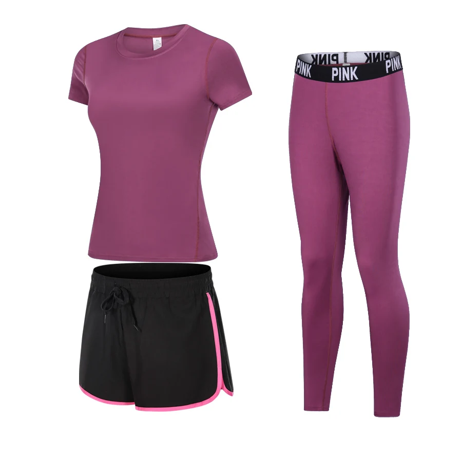 3 Pieces/Set Ladies New Seamless Yoga Suit Fitness Sportswear Breathable Soft Running Leggings Workout Suit T-Shirt + Pants
3 Pieces/Set Ladies New Seamless Yoga Suit Fitness Sportswear Breathable Soft Running Leggings Workout Suit T-Shirt + Pants