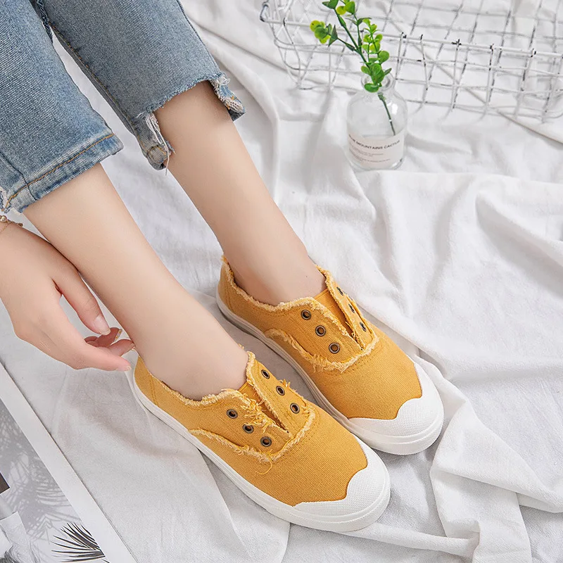 2020 women canvas shoes slip on girl student Skateboard Shoes Spring Summer black white Sneaker Outdoor flats Footwear 2h48
2020 women canvas shoes slip on girl student Skateboard Shoes Spring Summer black white Sneaker Outdoor flats Footwear 2h48