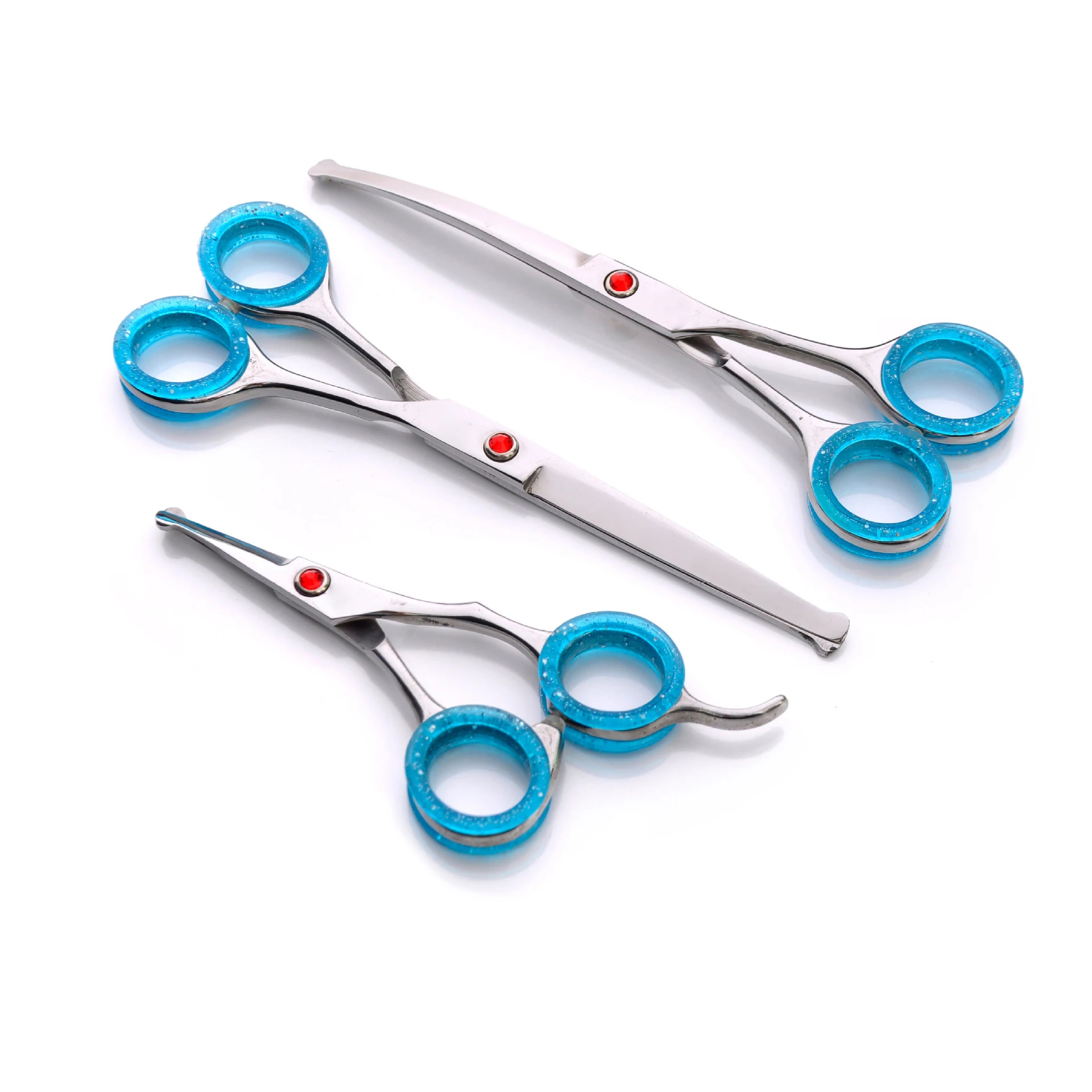 4.5 6.5inch Pet Hairdressing Round Head Scissors Straight Curved Cut Stainless Steel Pet Grooming Scissors Cat Assessoires 
4.5 6.5inch Pet Hairdressing Round Head Scissors Straight Curved Cut Stainless Steel Pet Grooming Scissors Cat Assessoires