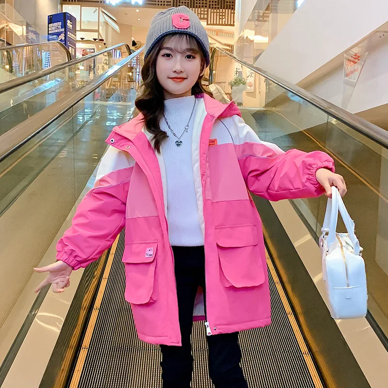 Teenage Girls Warm Coat Autumn Winter Parkas Outerwear Plus Velvet Tops Children Hooded Thick Jacket Pink 4 5 6 8 10 12 13 Years
Teenage Girls Warm Coat Autumn Winter Parkas Outerwear Plus Velvet Tops Children Hooded Thick Jacket Pink 4 5 6 8 10 12 13 Years