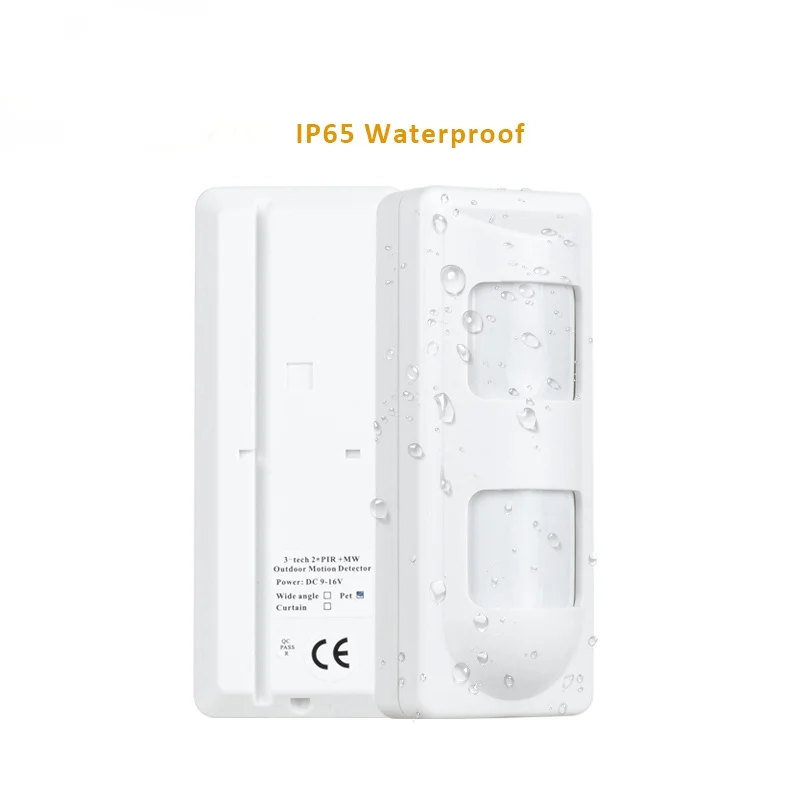 Wired Outdoor IP65 Waterproof Dual Pir Microwave Infrared Motion Sensor Wide Angle/Curtain/ Pet Immune 25KG for All Alarms
Wired Outdoor IP65 Waterproof Dual Pir Microwave Infrared Motion Sensor Wide Angle/Curtain/ Pet Immune 25KG for All Alarms