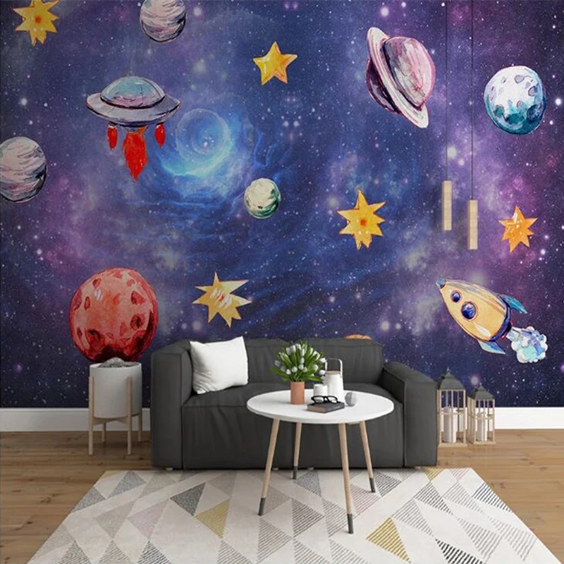 Custom 3D Hand Painted Cartoon Universe Rocket Stars Photo Wallpaper For Kids Room Boys Room Bedroom Decoration Mural Wall Art
Custom 3D Hand Painted Cartoon Universe Rocket Stars Photo Wallpaper For Kids Room Boys Room Bedroom Decoration Mural Wall Art