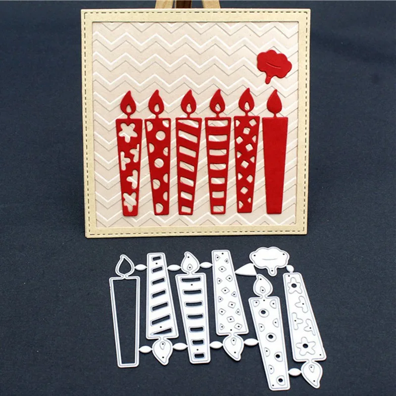 Creative Birthday Candles Metal Dies Cutting For Scrapbooking Card Making New Arrival Knife Die Template Craft 100*85mm
Creative Birthday Candles Metal Dies Cutting For Scrapbooking Card Making New Arrival Knife Die Template Craft 100*85mm