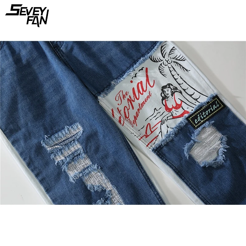 Beauty Graffiti Hip Hop Jeans Men Fashion Ripped Streetwear Oversized Harajuku Blue Jean Hole Patchwork Straight Denim Pants New
Beauty Graffiti Hip Hop Jeans Men Fashion Ripped Streetwear Oversized Harajuku Blue Jean Hole Patchwork Straight Denim Pants New