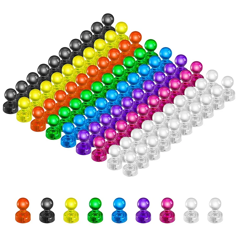 90 PCS Colorful Push Pin Magnets Office Magnets 8 Assorted Color Strong Magnetic Push Pins for School Classroom
90 PCS Colorful Push Pin Magnets Office Magnets 8 Assorted Color Strong Magnetic Push Pins for School Classroom